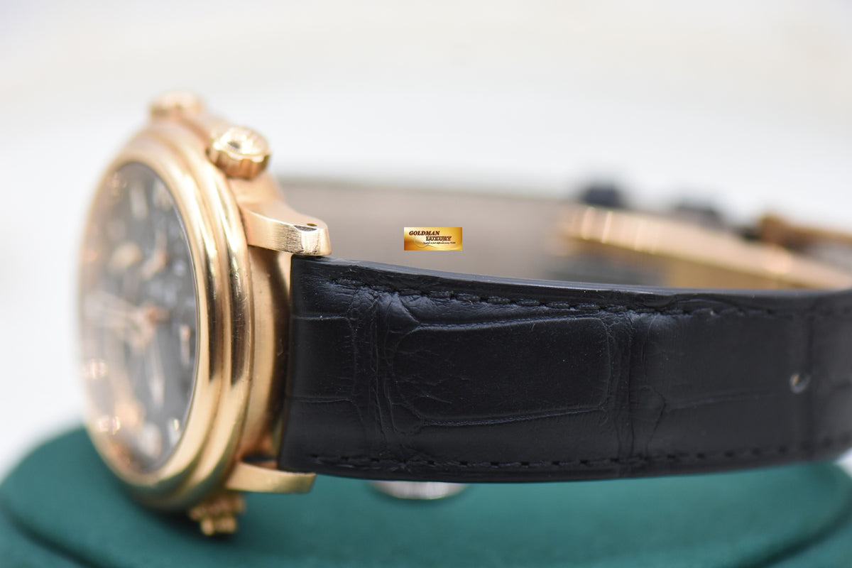 BLANCPAIN LEMAN REVEIL ALARM 40mm ROSE GOLD IN STRAP AUTOMATIC 2841-36B30-64B (MINT)