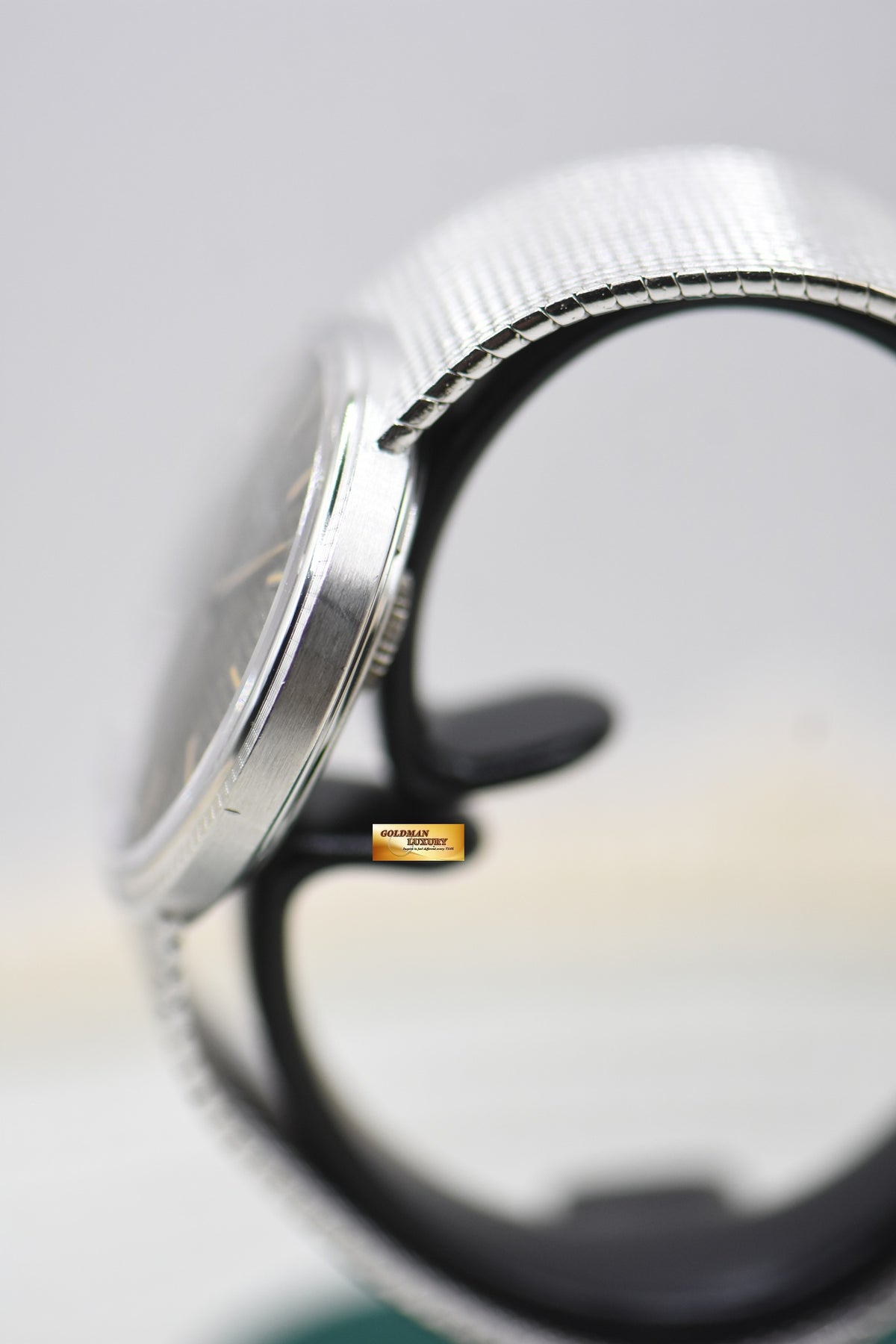 PATEK PHILIPPE CALATRAVA 35mm WHITE GOLD IN BASKETWEAVE BRACELET TEXTURED “CLOUS De PARIS DIAL (UNPOLISHED-RARE)