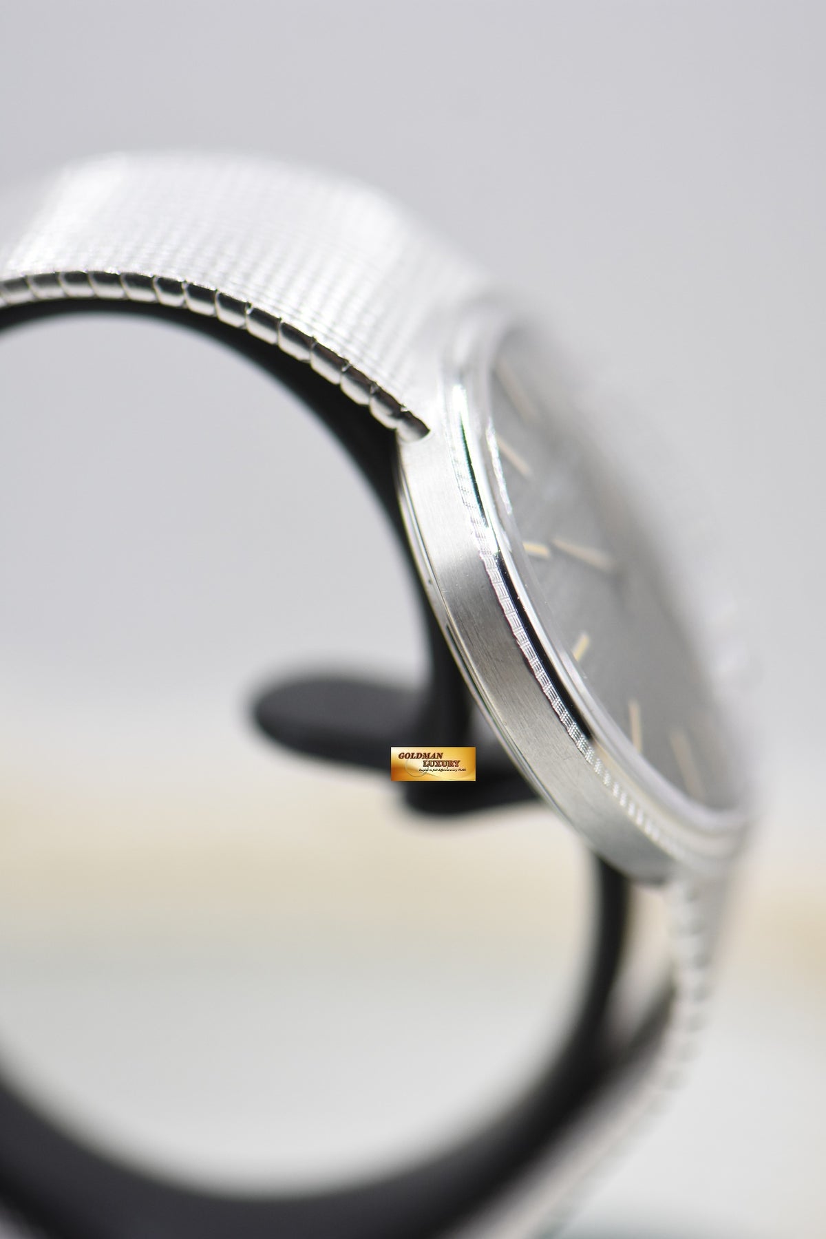 PATEK PHILIPPE CALATRAVA 35mm WHITE GOLD IN BASKETWEAVE BRACELET TEXTURED “CLOUS De PARIS DIAL (UNPOLISHED-RARE)