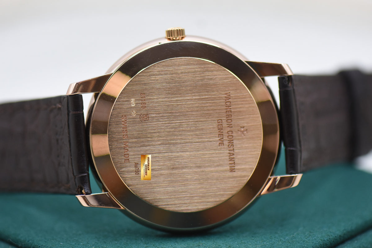 [SOLD] VACHERON CONSTANTIN PATRIMONY 40mm ROSE GOLD IN LEATHER MANUAL WINDING 81180 (MINT)