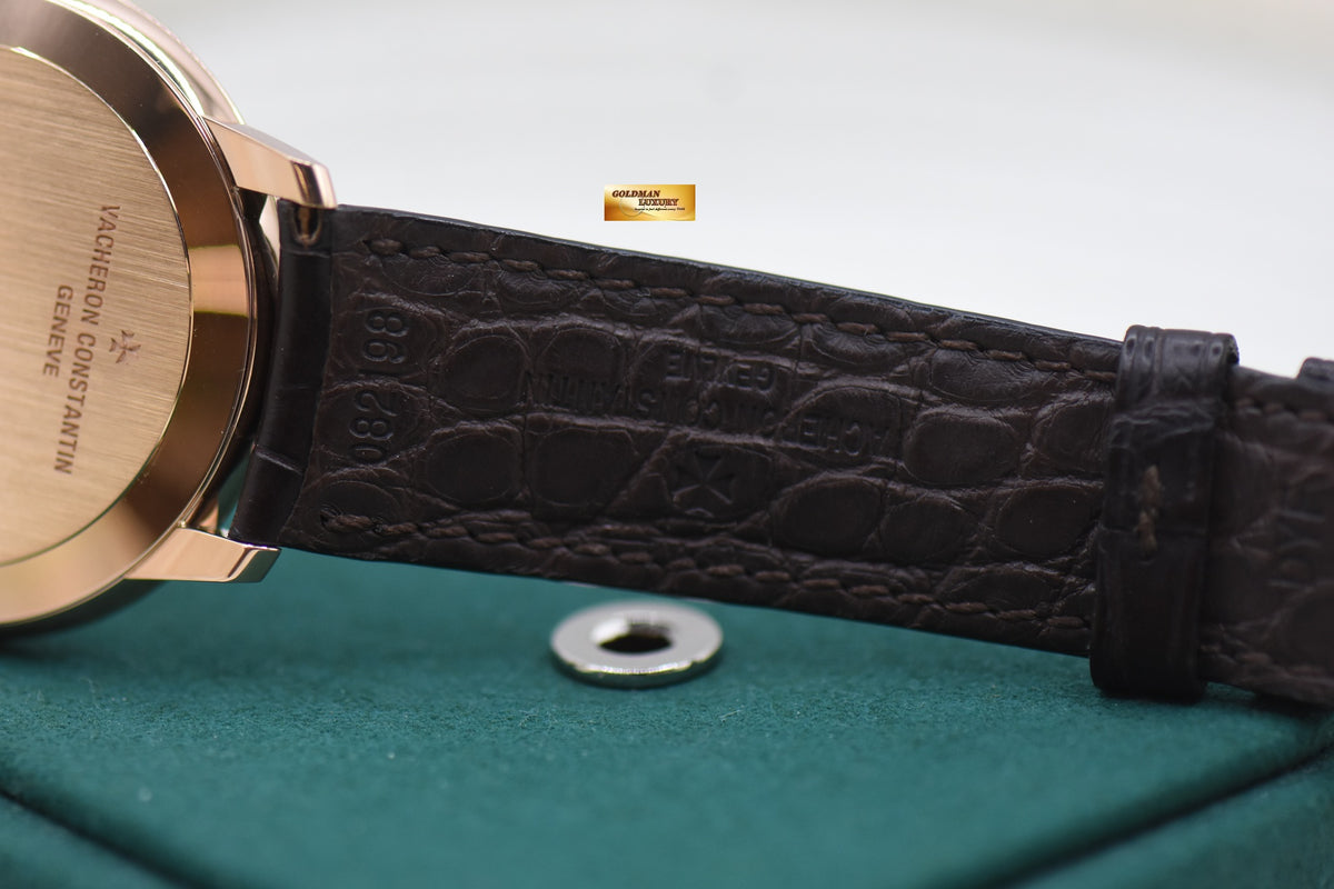 [SOLD] VACHERON CONSTANTIN PATRIMONY 40mm ROSE GOLD IN LEATHER MANUAL WINDING 81180 (MINT)