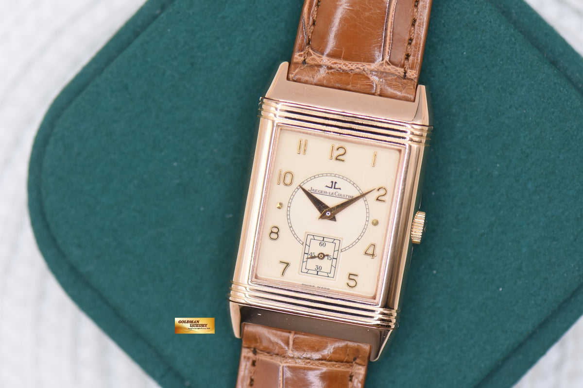 [SOLD] JLC REVERSO MONOFACE ENAMEL DIAL ROSE GOLD GRANDE TAILLE MANUAL WINDING 270.2.62 (COLLECTIBLE-RARE)