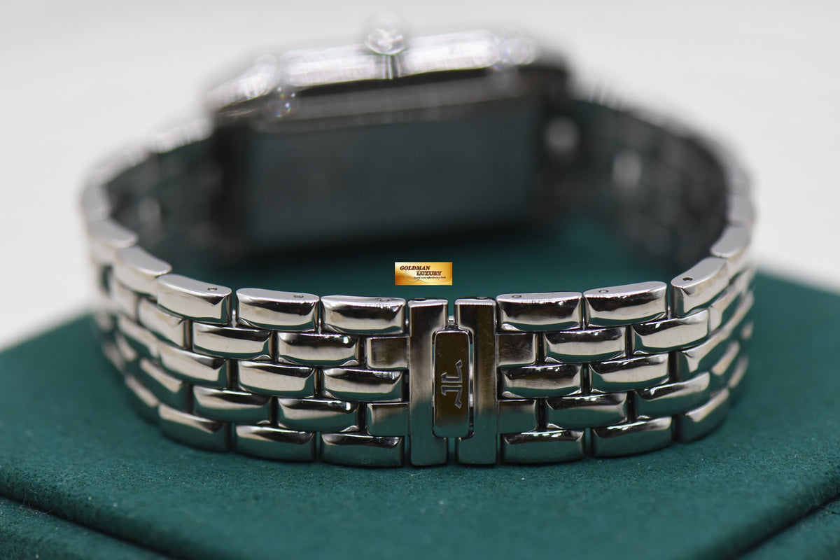 [SOLD] JLC REVERSO DUETTO DIAMONDS LADIES SMALL STEEL IN BRACELET MANUAL Q2668110 (MINT)