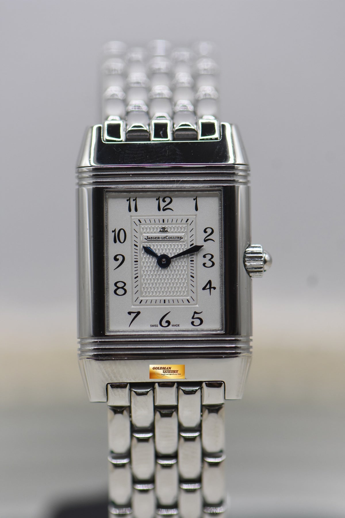 [SOLD] JLC REVERSO DUETTO DIAMONDS LADIES SMALL STEEL IN BRACELET MANUAL Q2668110 (MINT)