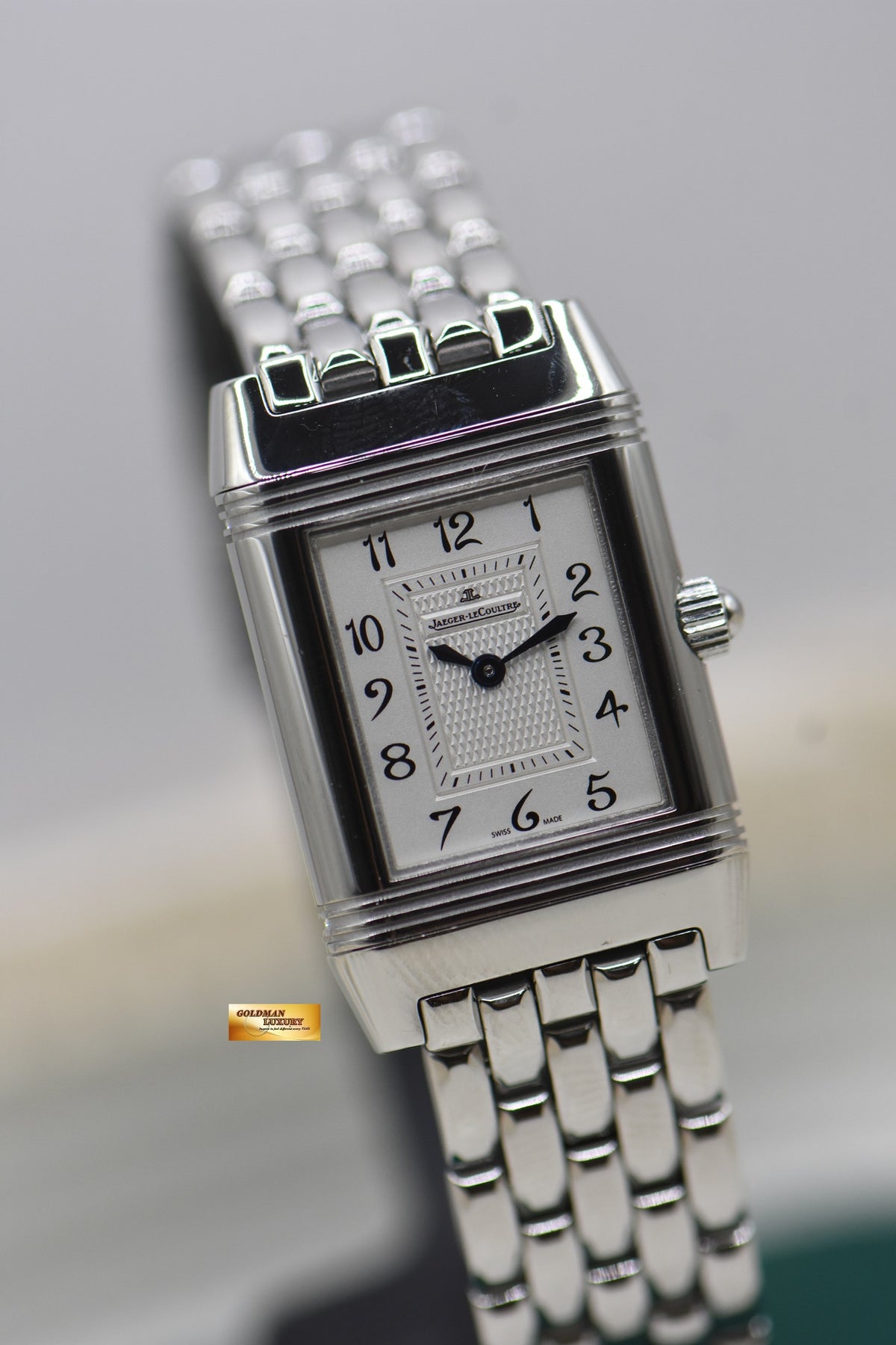 [SOLD] JLC REVERSO DUETTO DIAMONDS LADIES SMALL STEEL IN BRACELET MANUAL Q2668110 (MINT)