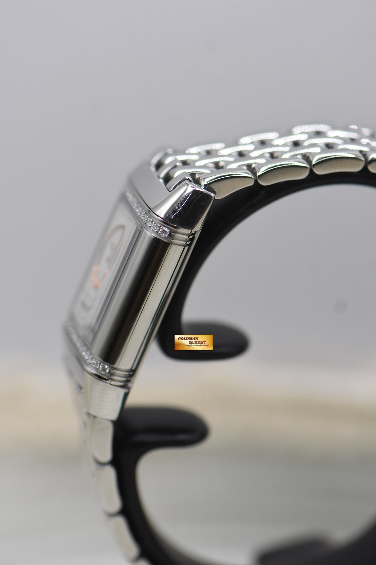 [SOLD] JLC REVERSO DUETTO DIAMONDS LADIES SMALL STEEL IN BRACELET MANUAL Q2668110 (MINT)