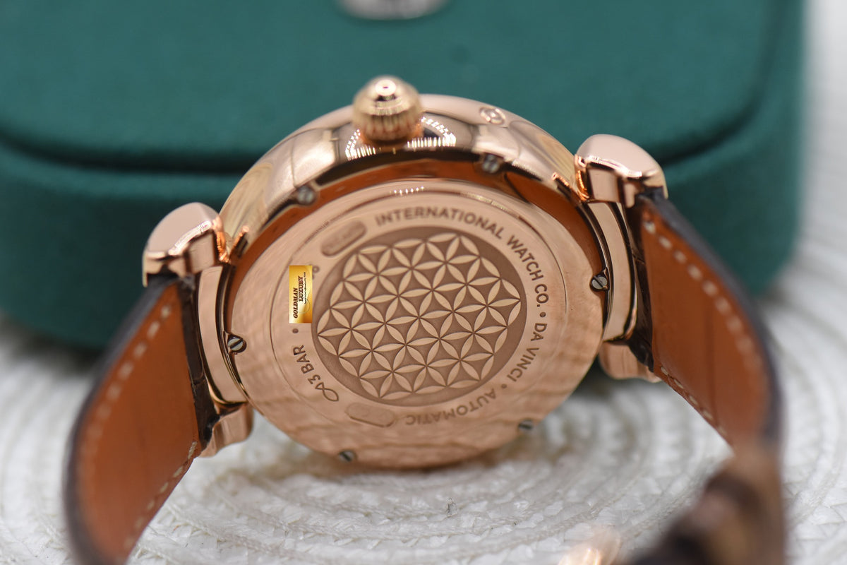 IWC DA VINCI MOONPHASE 36 ROSE GOLD LEATHER STRAP AUTOMATIC IW4593-08 (MINT)