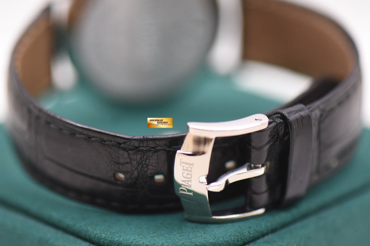 PIAGET ALTIPLANO BIG SECOND 34mm WHITE GOLD IN LEATHER MANUAL WINDING P10411 (MINT)