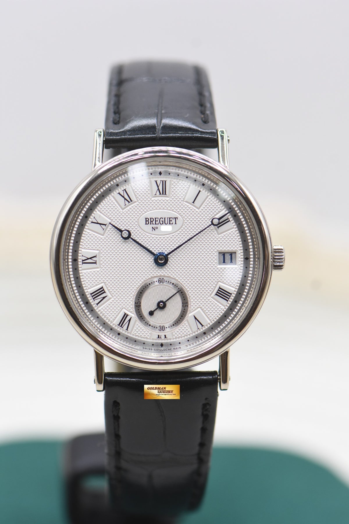 [SOLD] BREGUET CLASSIQUE 35mm WHITE GOLD IN LEATHER STRAP AUTOMATIC 5920BB (MINT)