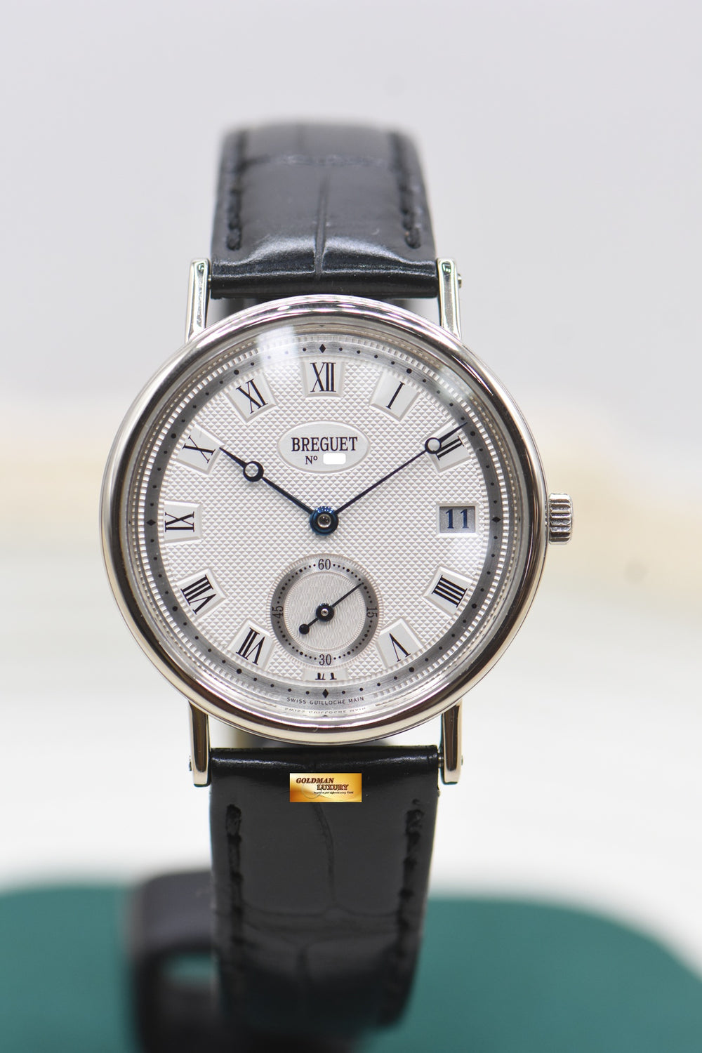 BREGUET CLASSIQUE 35mm WHITE GOLD IN LEATHER STRAP AUTOMATIC 5920BB (MINT)