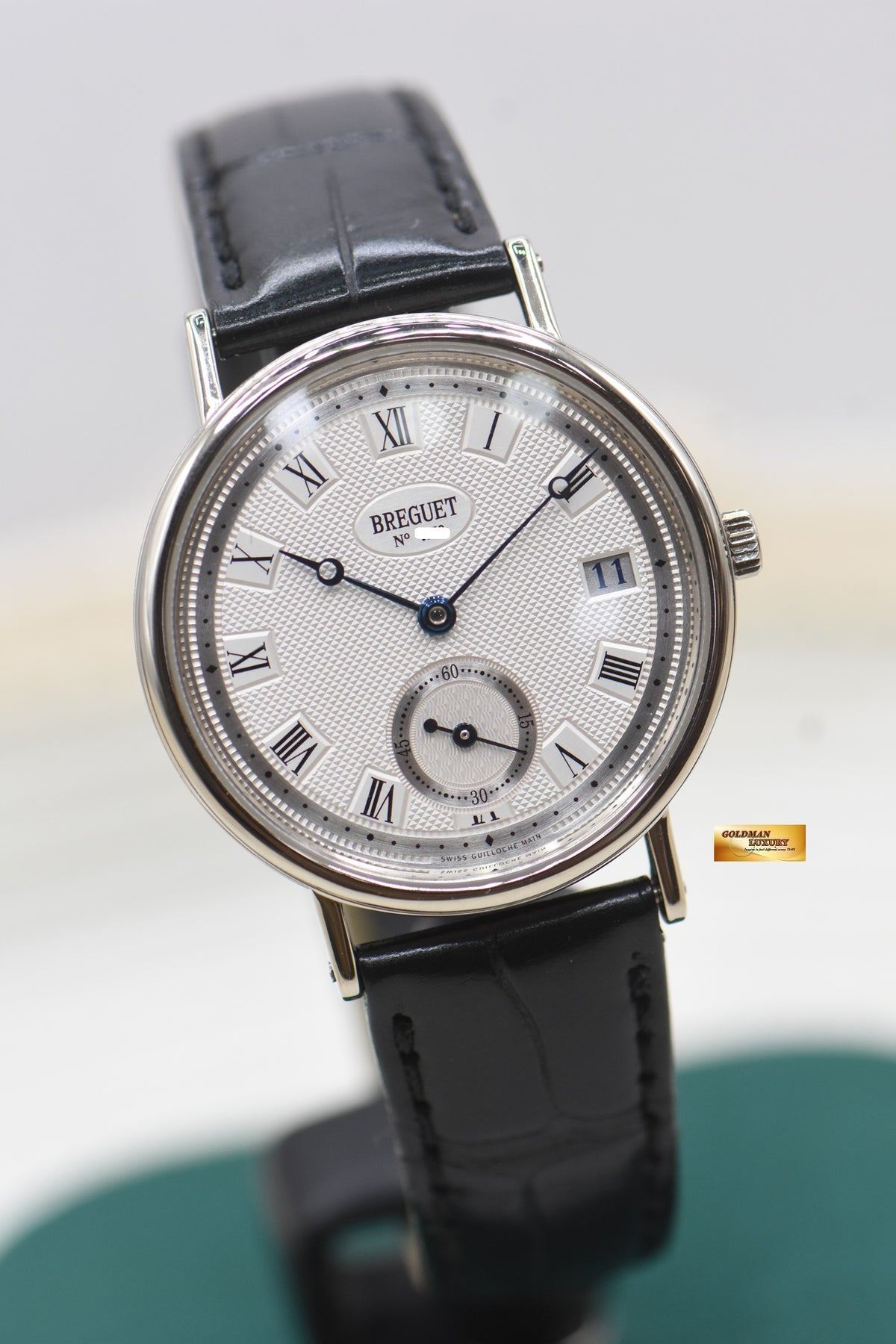 [SOLD] BREGUET CLASSIQUE 35mm WHITE GOLD IN LEATHER STRAP AUTOMATIC 5920BB (MINT)