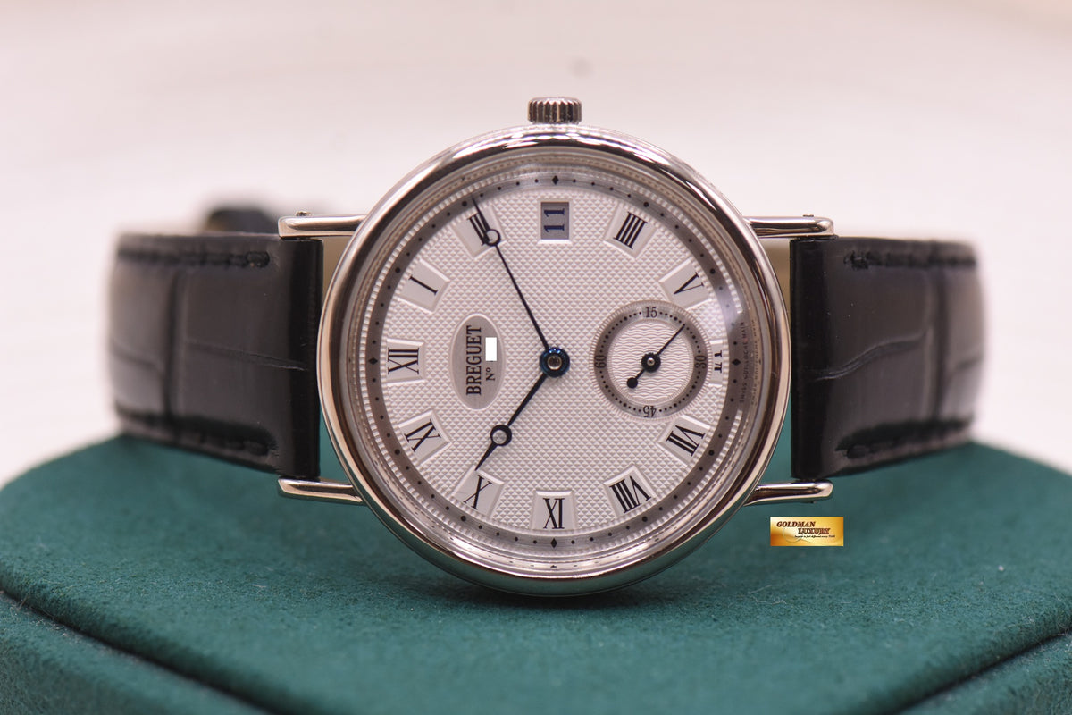 [SOLD] BREGUET CLASSIQUE 35mm WHITE GOLD IN LEATHER STRAP AUTOMATIC 5920BB (MINT)