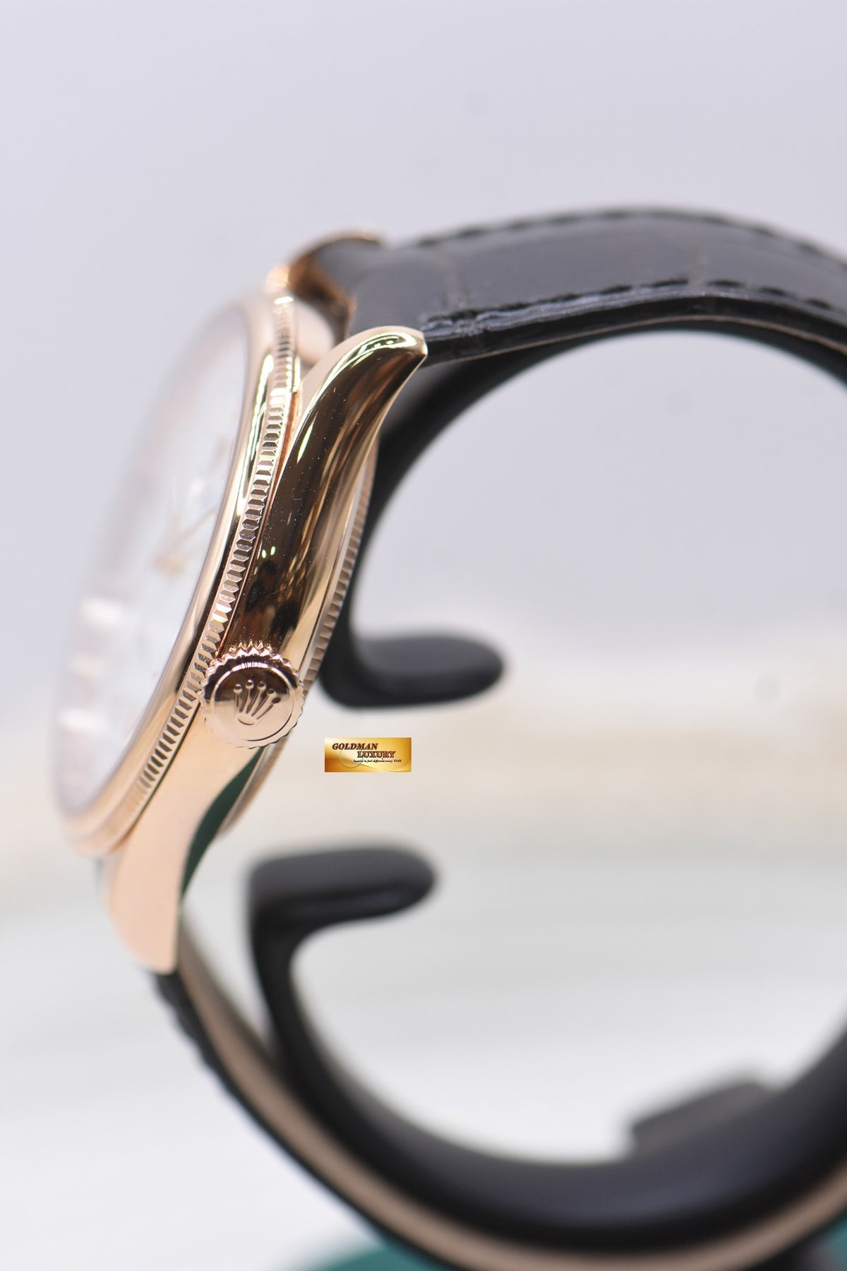 ROLEX CELLINI 39mm EVEROSE GOLD MEN’S AUTOMATIC WHITE DIAL 50505 (LNIB)