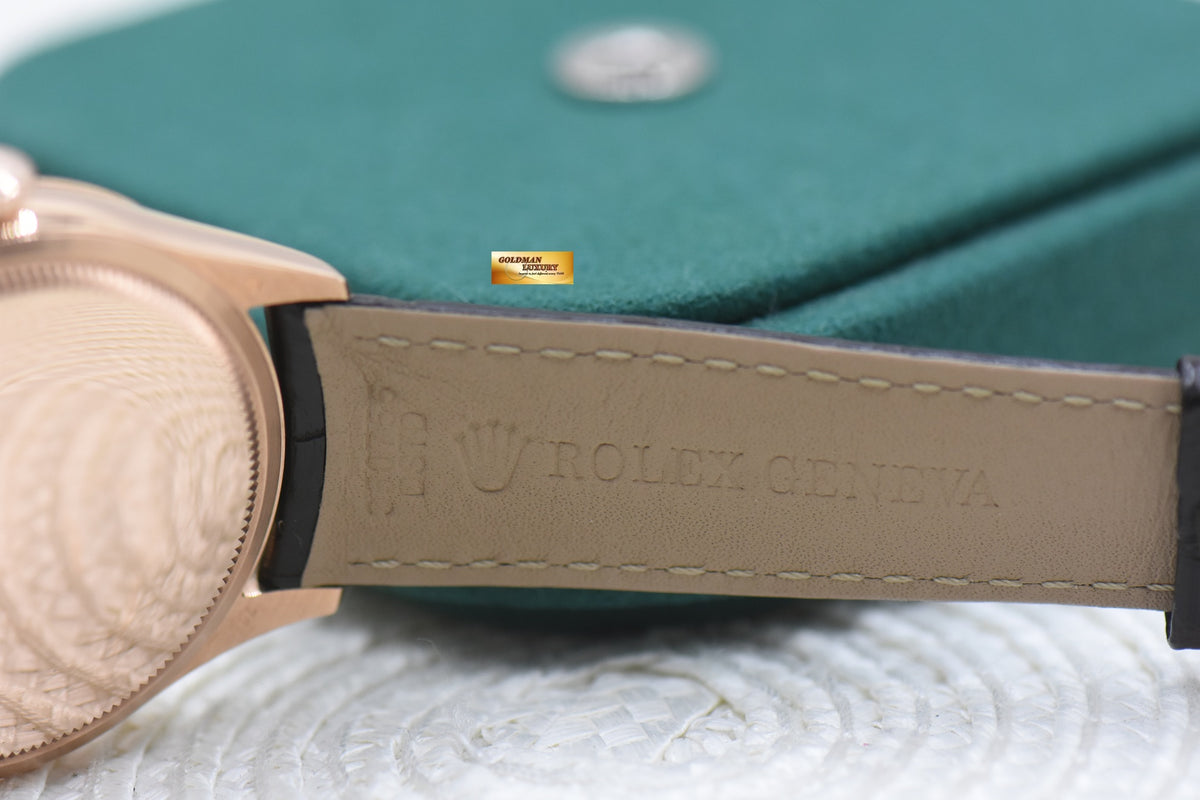 ROLEX CELLINI 39mm EVEROSE GOLD MEN’S AUTOMATIC WHITE DIAL 50505 (LNIB)