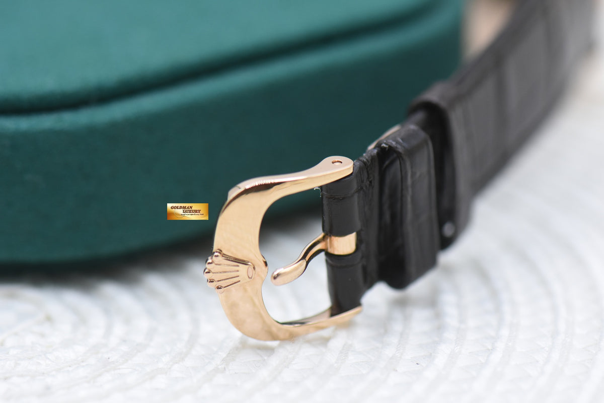 ROLEX CELLINI 39mm EVEROSE GOLD MEN’S AUTOMATIC WHITE DIAL 50505 (LNIB)