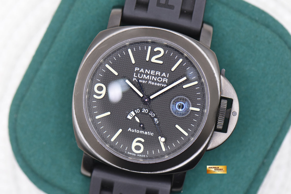 PANERAI LUMINOR POWER RESERVE 44mm PVD BLACK AUTOMATIC PAM 028 (MINT)