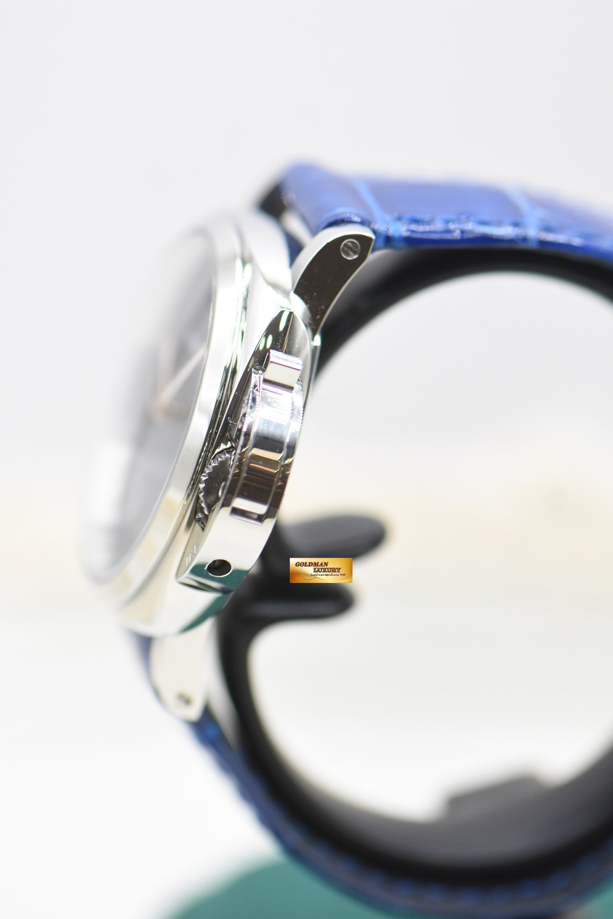 PANERAI LUMINOR DUE 38mm STEEL IN LEATHER STRAP BLUE DIAL AUTOMATIC PAM 1273 (MINT)