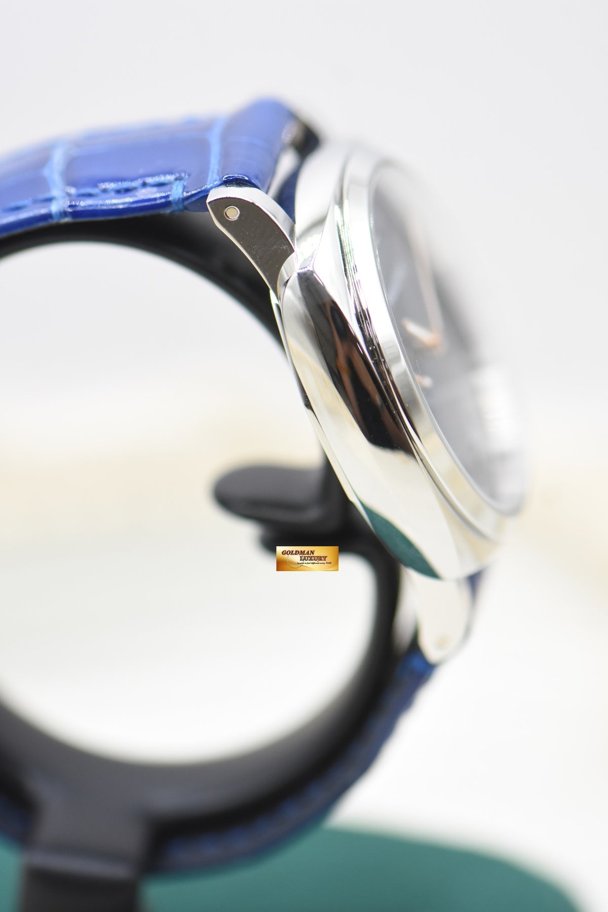 PANERAI LUMINOR DUE 38mm STEEL IN LEATHER STRAP BLUE DIAL AUTOMATIC PAM 1273 (MINT)