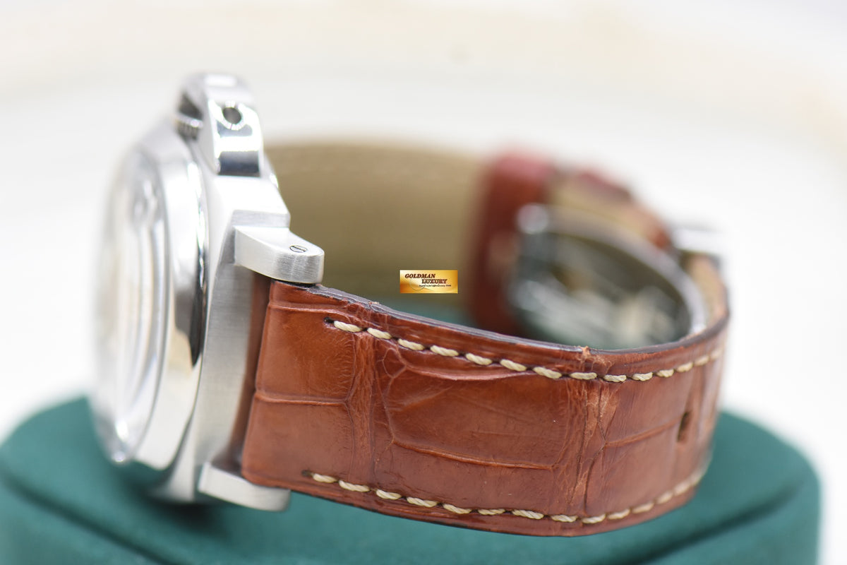 PANERAI LUMINOR MARINA 40mm STEEL IN LEATHER STRAP AUTOMATIC PAM 48 (MINT)