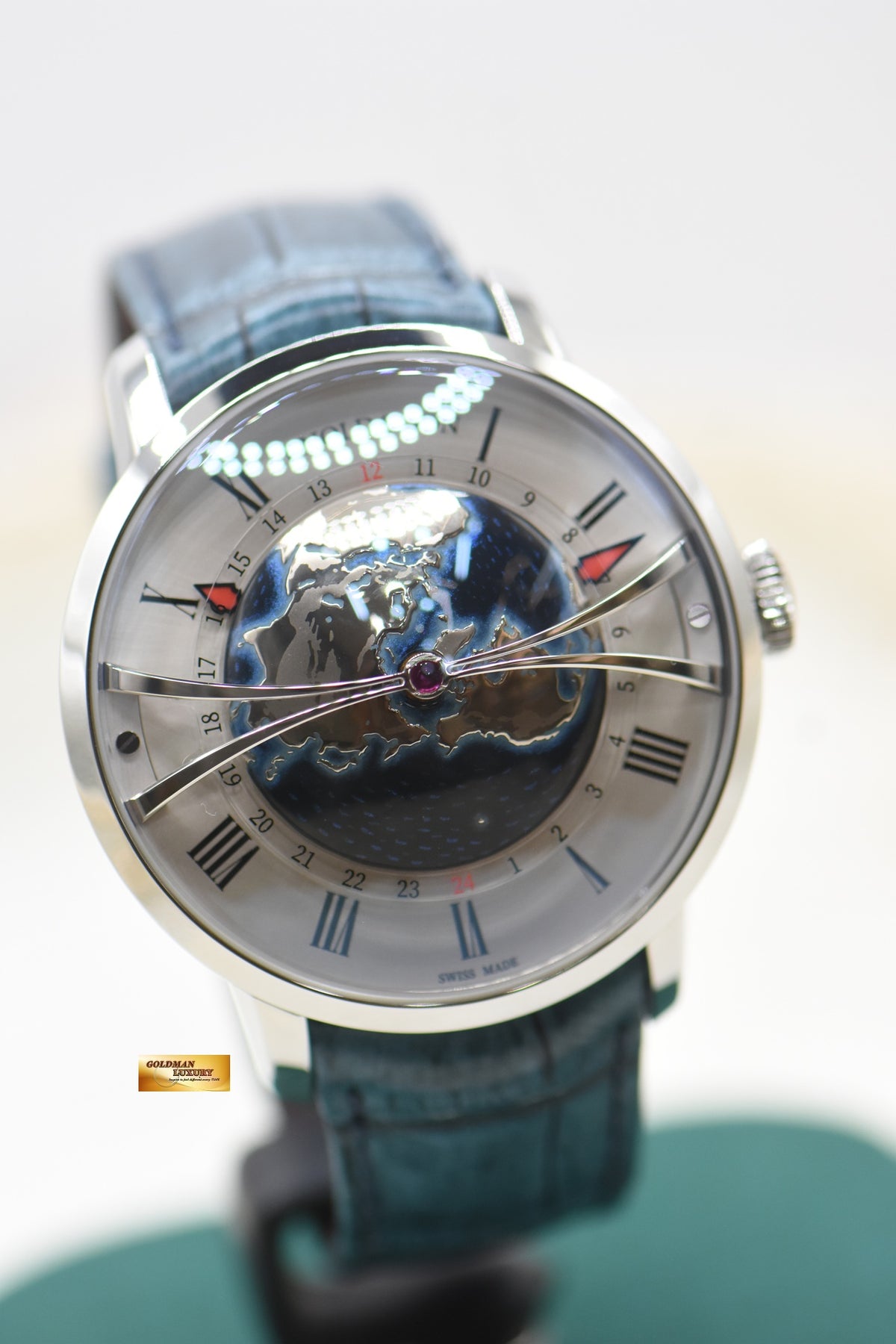 ARNOLD & SON GLOBETROTTER 45mm STEEL AUTOMATIC IWTAS.S02C.C155S (LNIB)