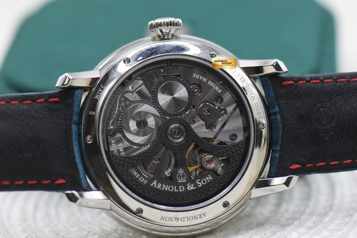 ARNOLD & SON GLOBETROTTER 45mm STEEL AUTOMATIC IWTAS.S02C.C155S (LNIB)