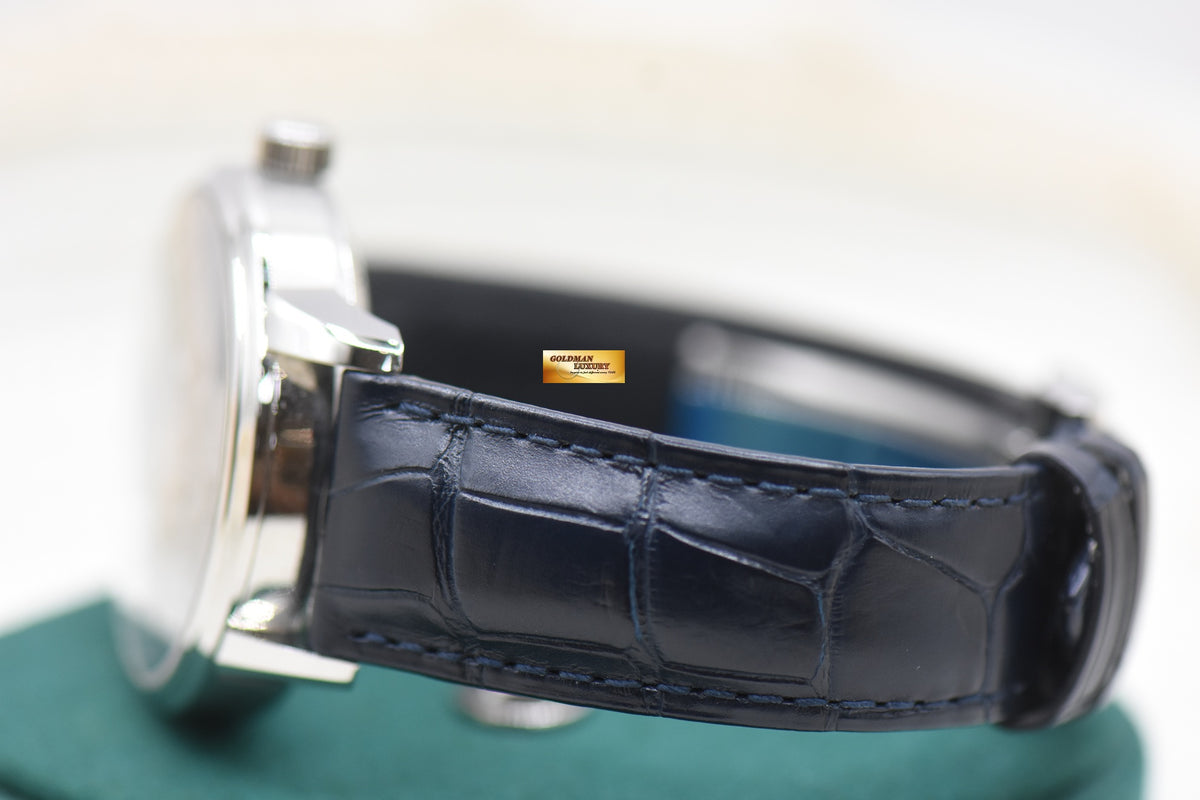 [SOLD] GLASHUTTE ORIGINAL PANORESERVE BIG DATE STEEL BLUE MANUAL 1-65-01-26-12-35 (MINT)