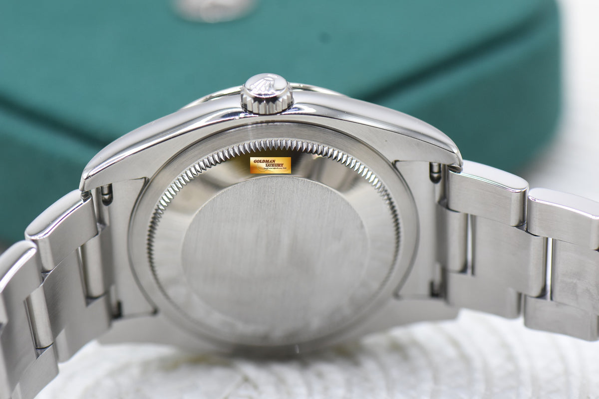 ROLEX OYSTER DATEJUST 36mm TURN-O-GRAPH STEEL IN OYSTER BRACELET BLACK DIAL 116264 (MINT)