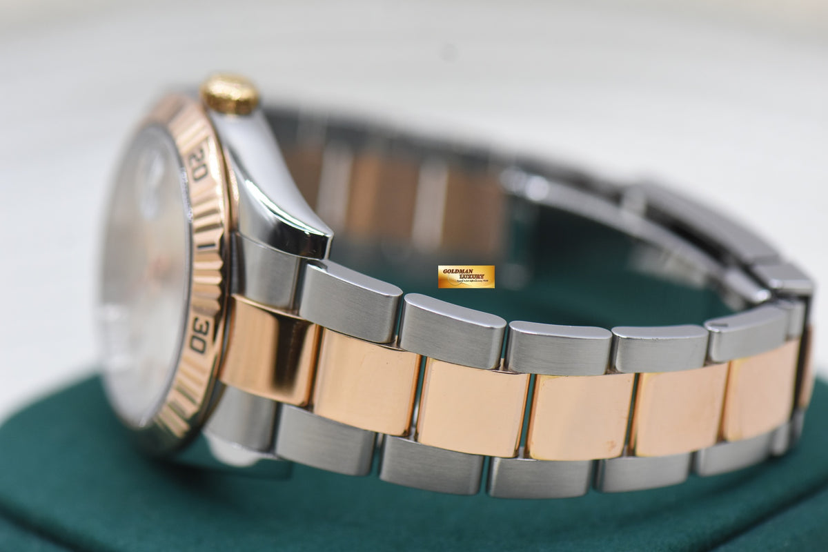 ROLEX OYSTER DATEJUST 36mm TURN-O-GRAPH EVEROSE / STEEL IN OYSTER BRACELET SILVER DIAL 116261 (MINT)