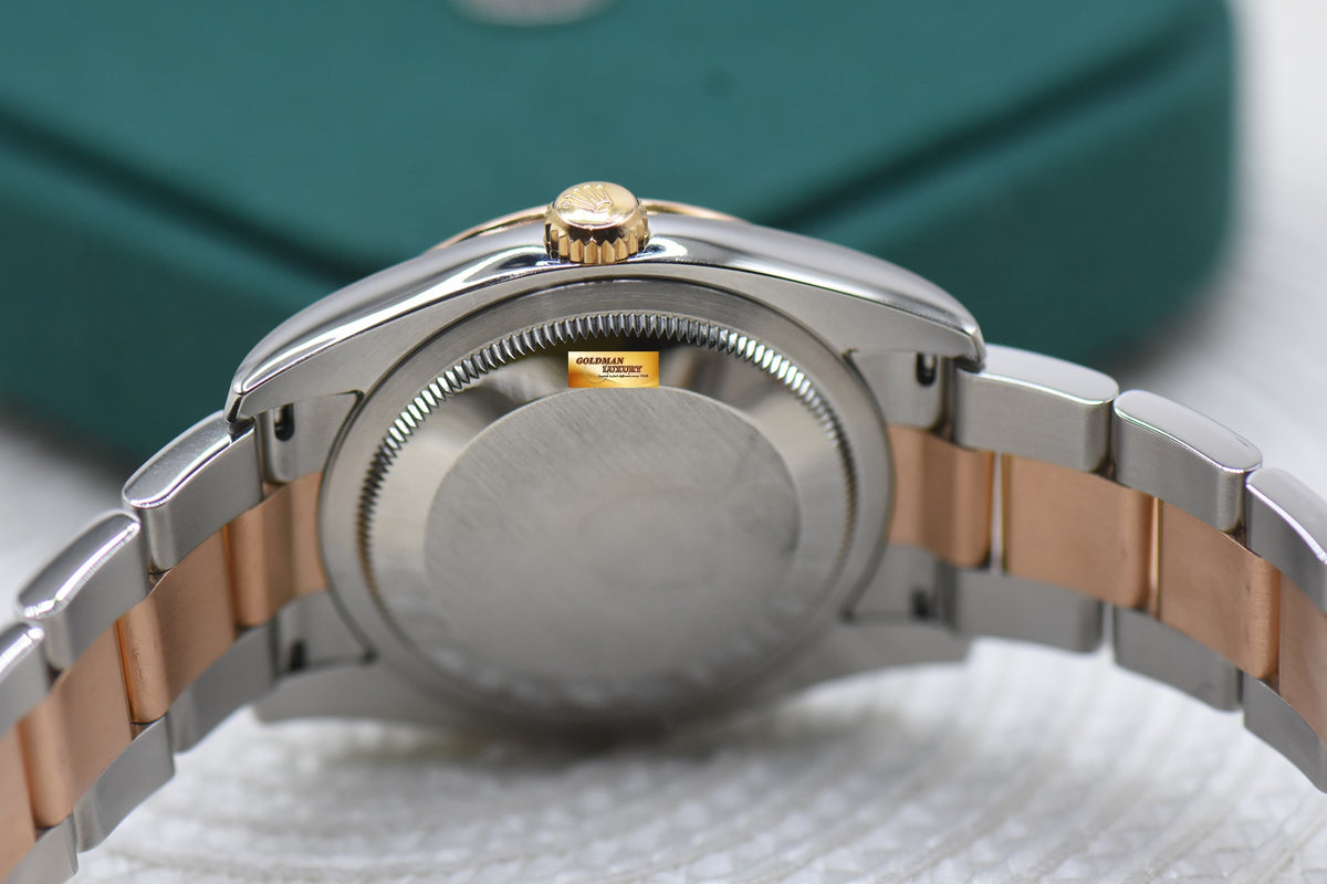 ROLEX OYSTER DATEJUST 36mm TURN-O-GRAPH EVEROSE / STEEL IN OYSTER BRACELET SILVER DIAL 116261 (MINT)