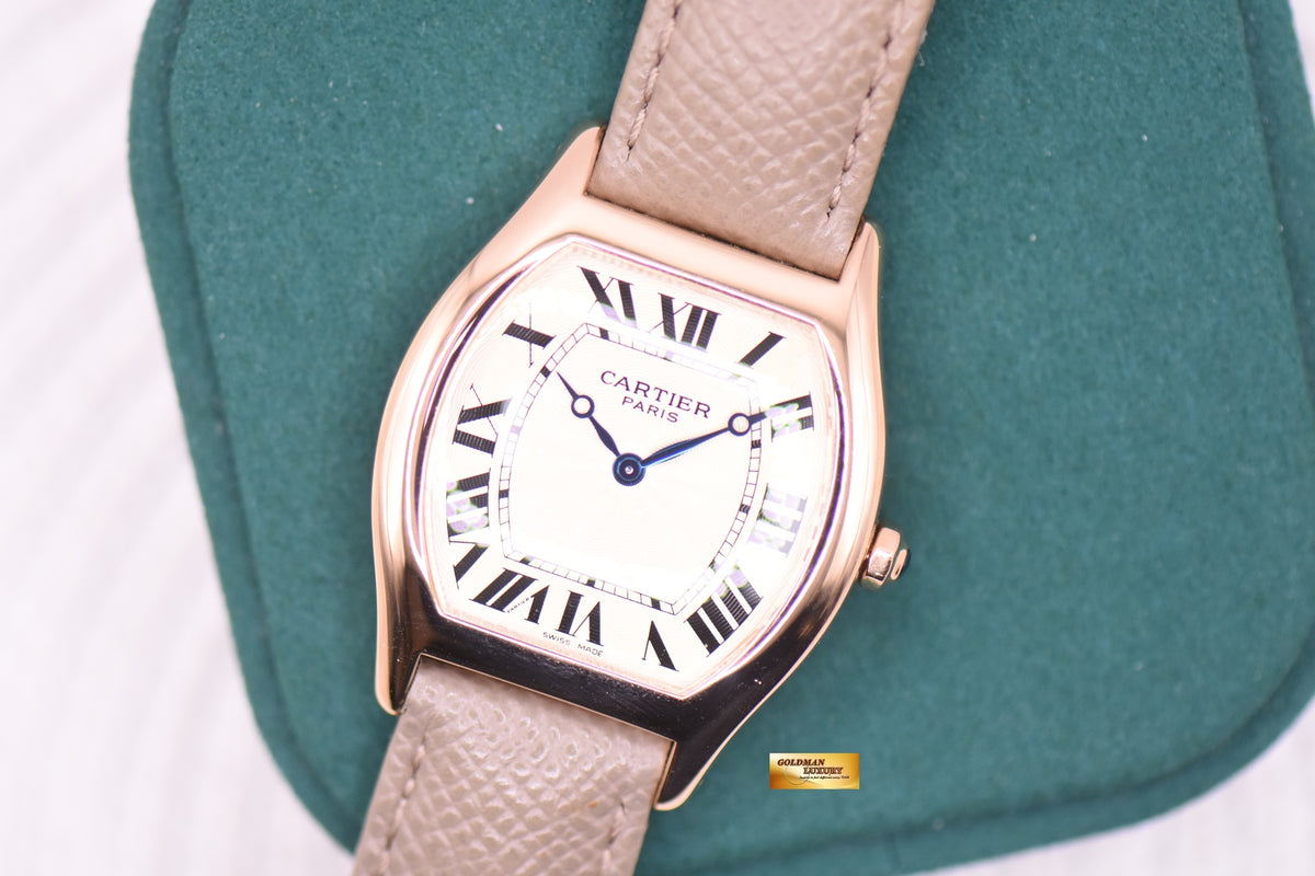 CARTIER PARIS CPCP TORTUE LARGE 18K ROSE GOLD MANUAL WINDING 2498E (MINT)