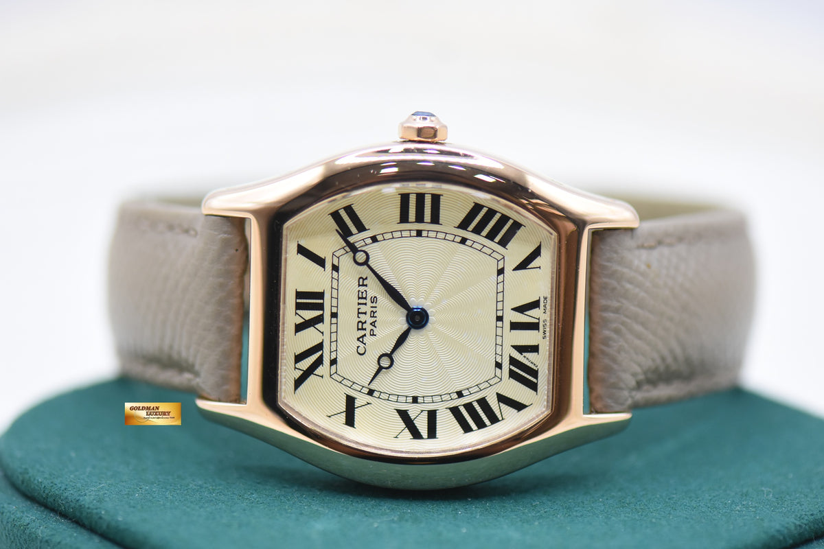 CARTIER PARIS CPCP TORTUE LARGE 18K ROSE GOLD MANUAL WINDING 2498E (MINT)