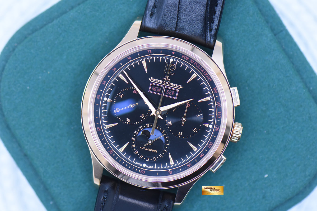 JAEGER LeCOULTRE MASTER CONTROL CHRONOGRAPH CALENDAR ROSE GOLD AUTOMATIC Q413257J (LNIB)