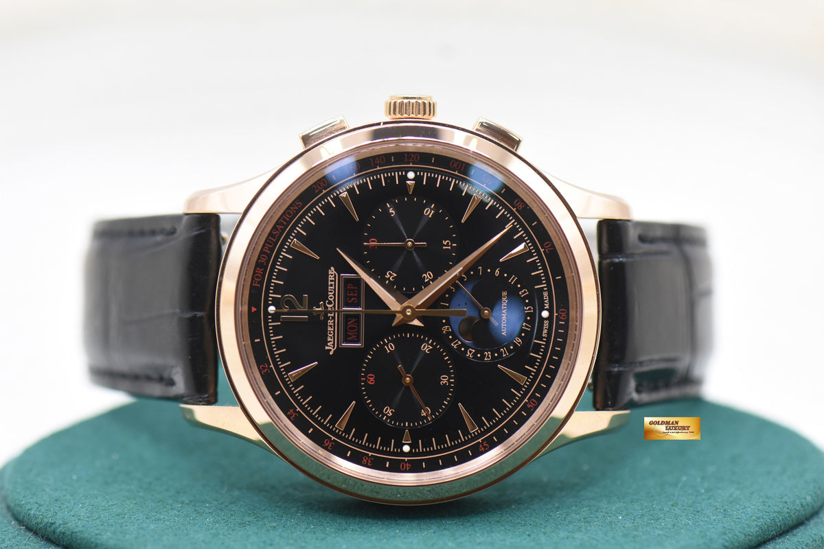 JAEGER LeCOULTRE MASTER CONTROL CHRONOGRAPH CALENDAR ROSE GOLD AUTOMATIC Q413257J (LNIB)