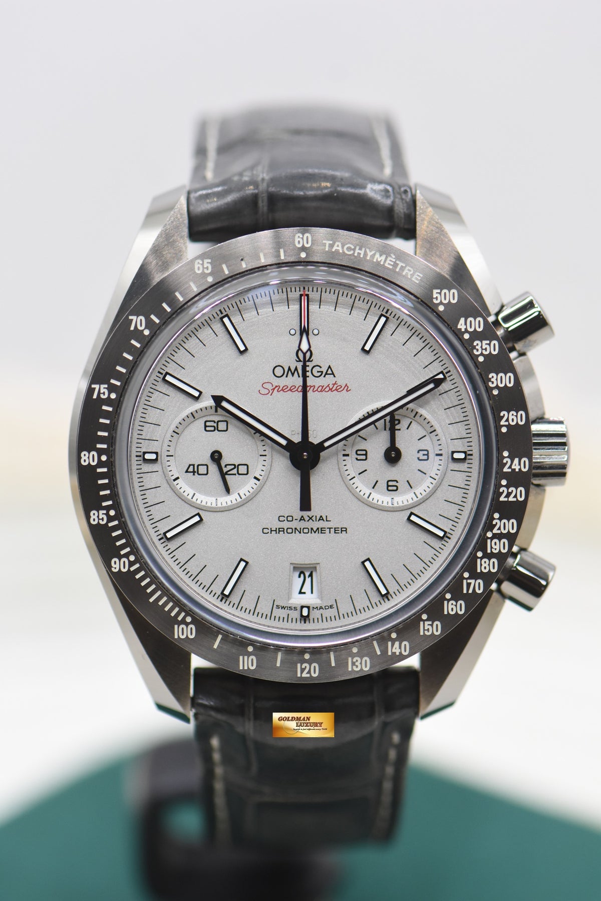 OMEGA SPEEDMASTER MOONWATCH CO-AXIAL “GREY SIDE OF THE MOON” CHRONOGRAPH 44.25mm CERAMIC IN LEATHER STRAP 311.93.44.51.99.001 (MINT)