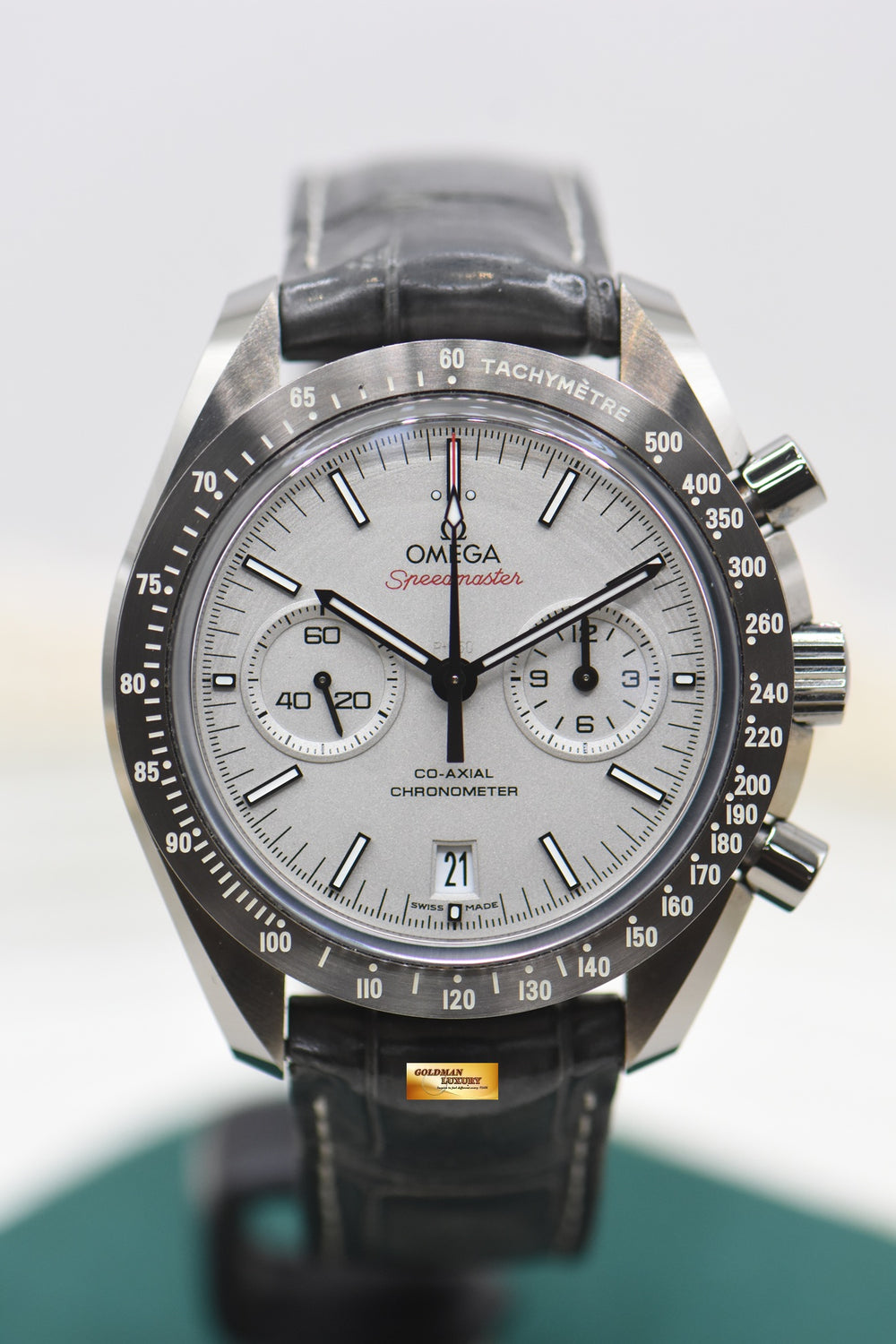 OMEGA SPEEDMASTER MOONWATCH CO-AXIAL “GREY SIDE OF THE MOON” CHRONOGRAPH 44.25mm CERAMIC IN LEATHER STRAP 311.93.44.51.99.001 (MINT)