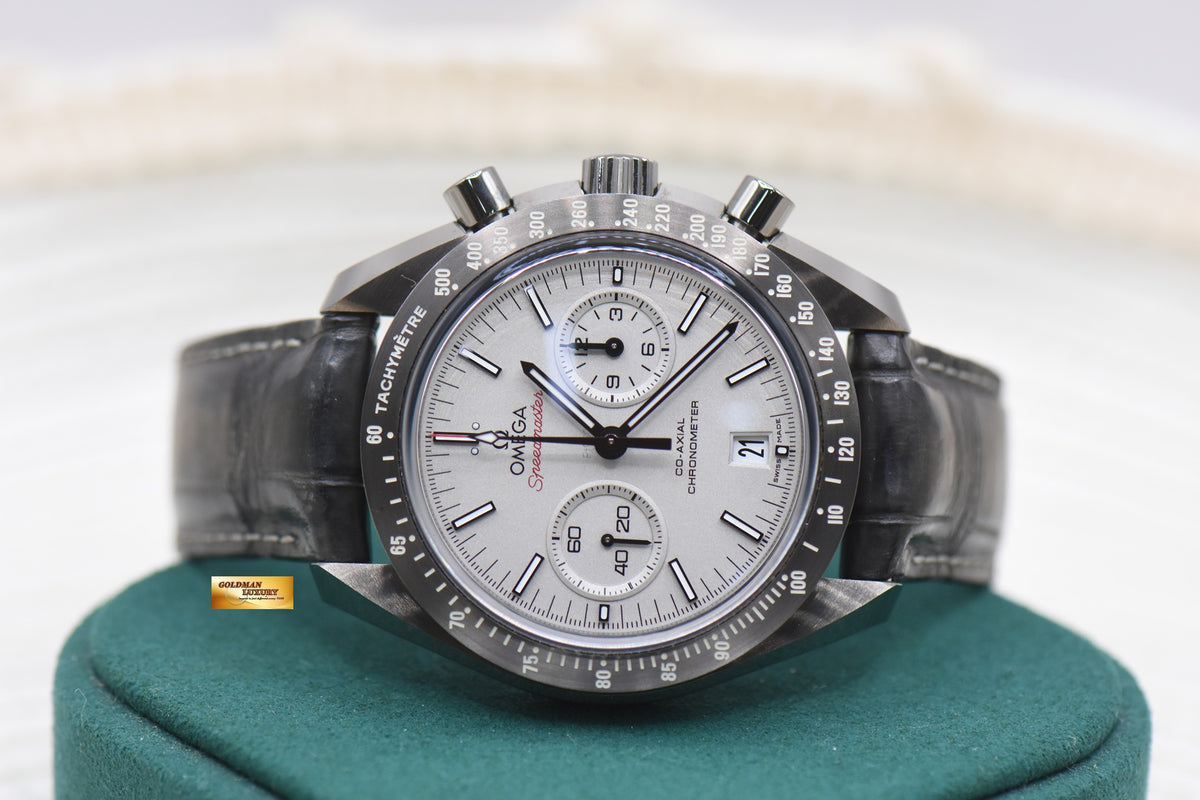 OMEGA SPEEDMASTER MOONWATCH CO-AXIAL “GREY SIDE OF THE MOON” CHRONOGRAPH 44.25mm CERAMIC IN LEATHER STRAP 311.93.44.51.99.001 (MINT)
