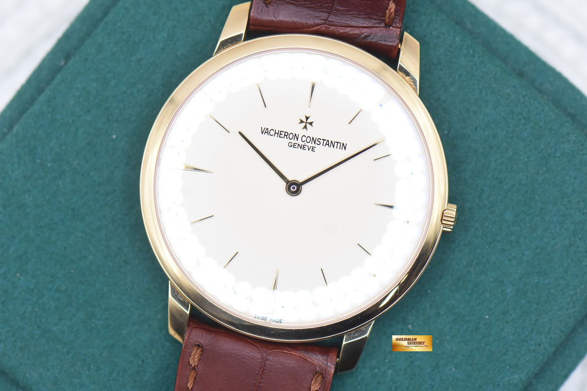 VACHERON CONSTANTIN PATRIMONY 40mm YELLOW GOLD IN LEATHER MANUAL WINDING 81180 (MINT)