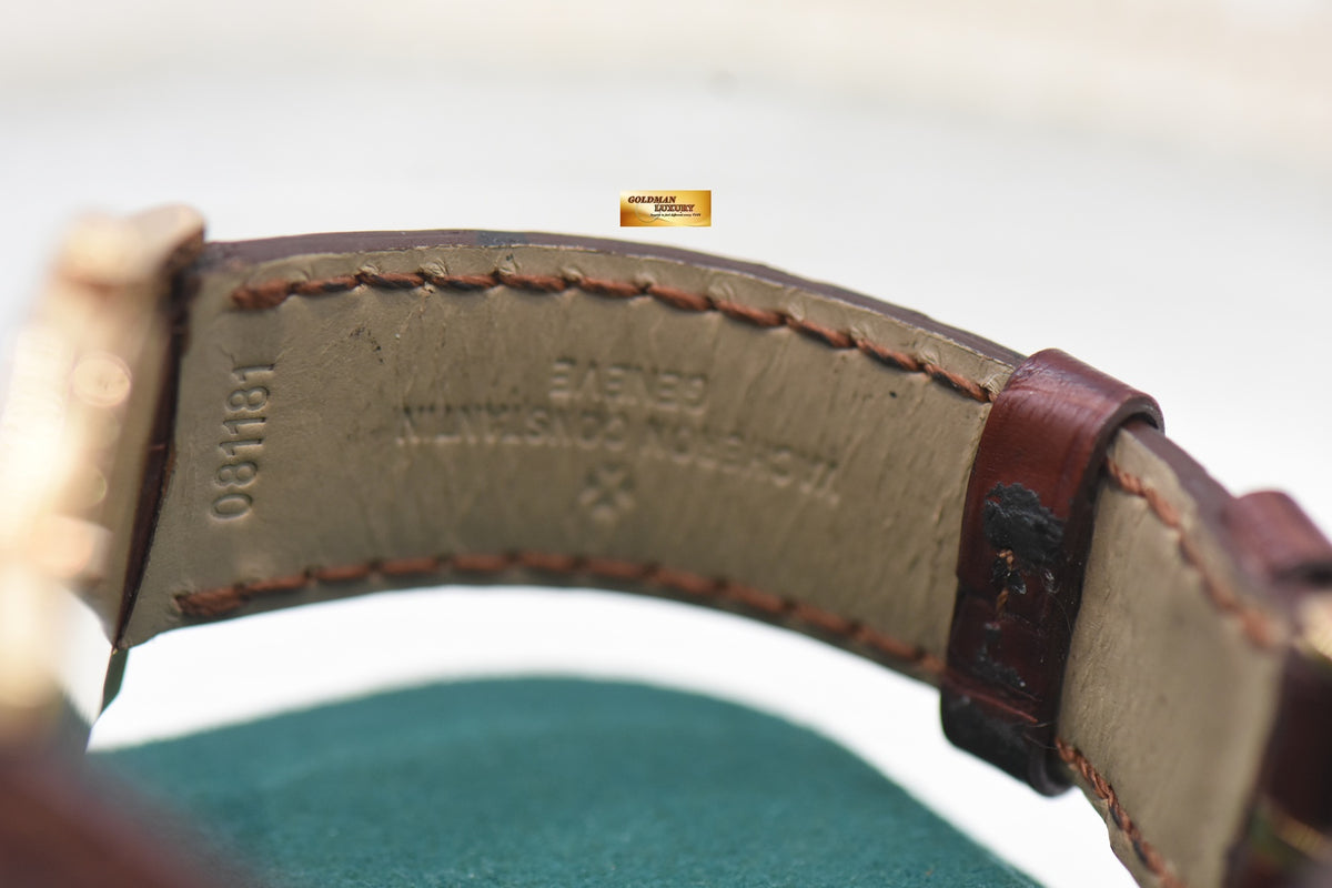 VACHERON CONSTANTIN PATRIMONY 40mm YELLOW GOLD IN LEATHER MANUAL WINDING 81180 (MINT)