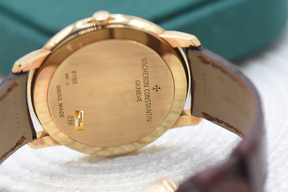 VACHERON CONSTANTIN PATRIMONY 40mm YELLOW GOLD IN LEATHER MANUAL WINDING 81180 (MINT)
