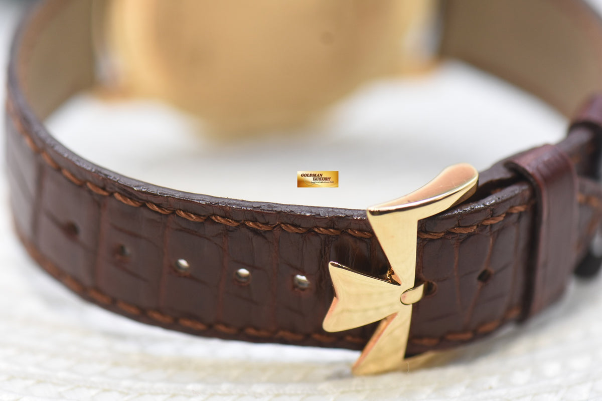VACHERON CONSTANTIN PATRIMONY 40mm YELLOW GOLD IN LEATHER MANUAL WINDING 81180 (MINT)