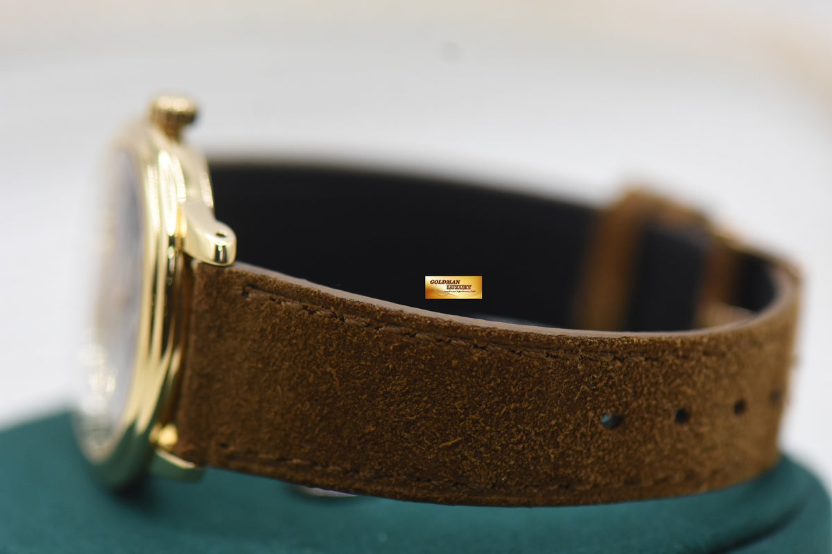 BLANCPAIN VILLERET ULTRA SLIM 100 HOURS 36mm YELLOW GOLD BLACK MANUAL WINDING 1106-1418-55 (MINT)