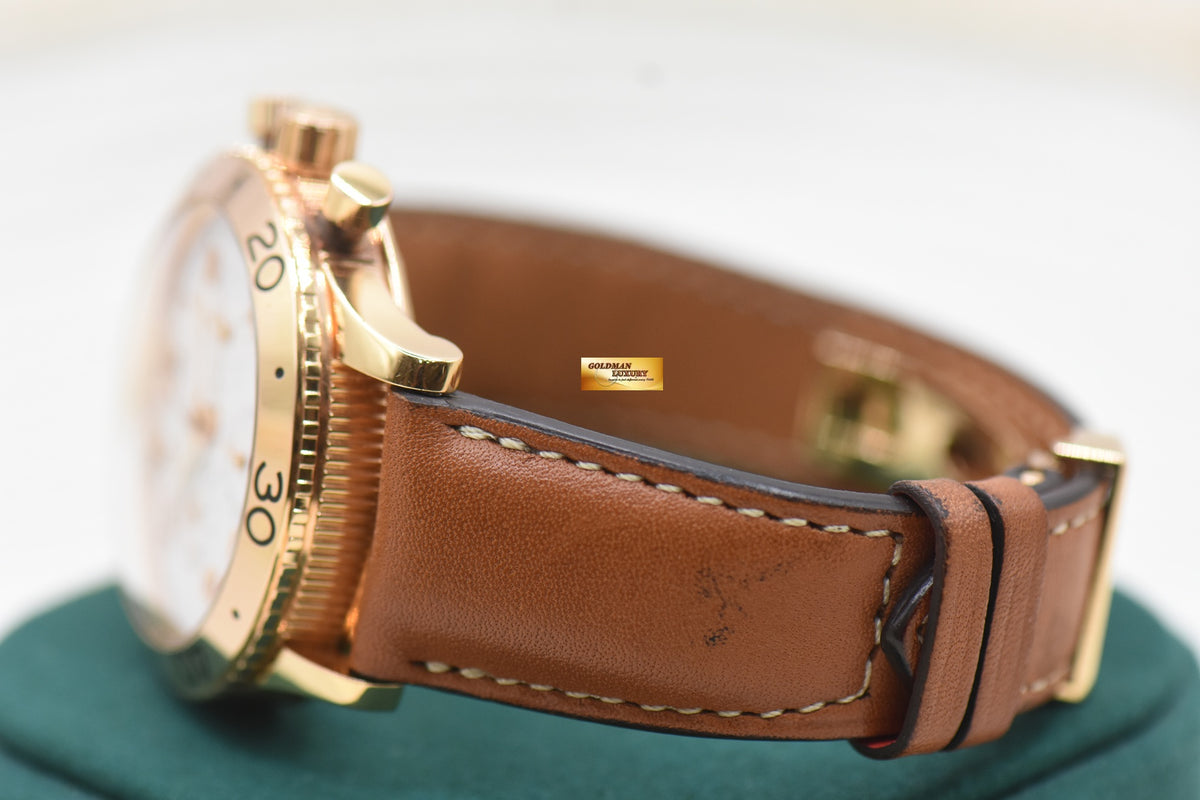 BREGUET TYPE XX TRANSATLANTIQUE CHRONOGRAPH 39.5mm ROSE GOLD IN LEATHER STRAP AUTOMATIC WHITE 3820BR/F2/3W6 (MINT)