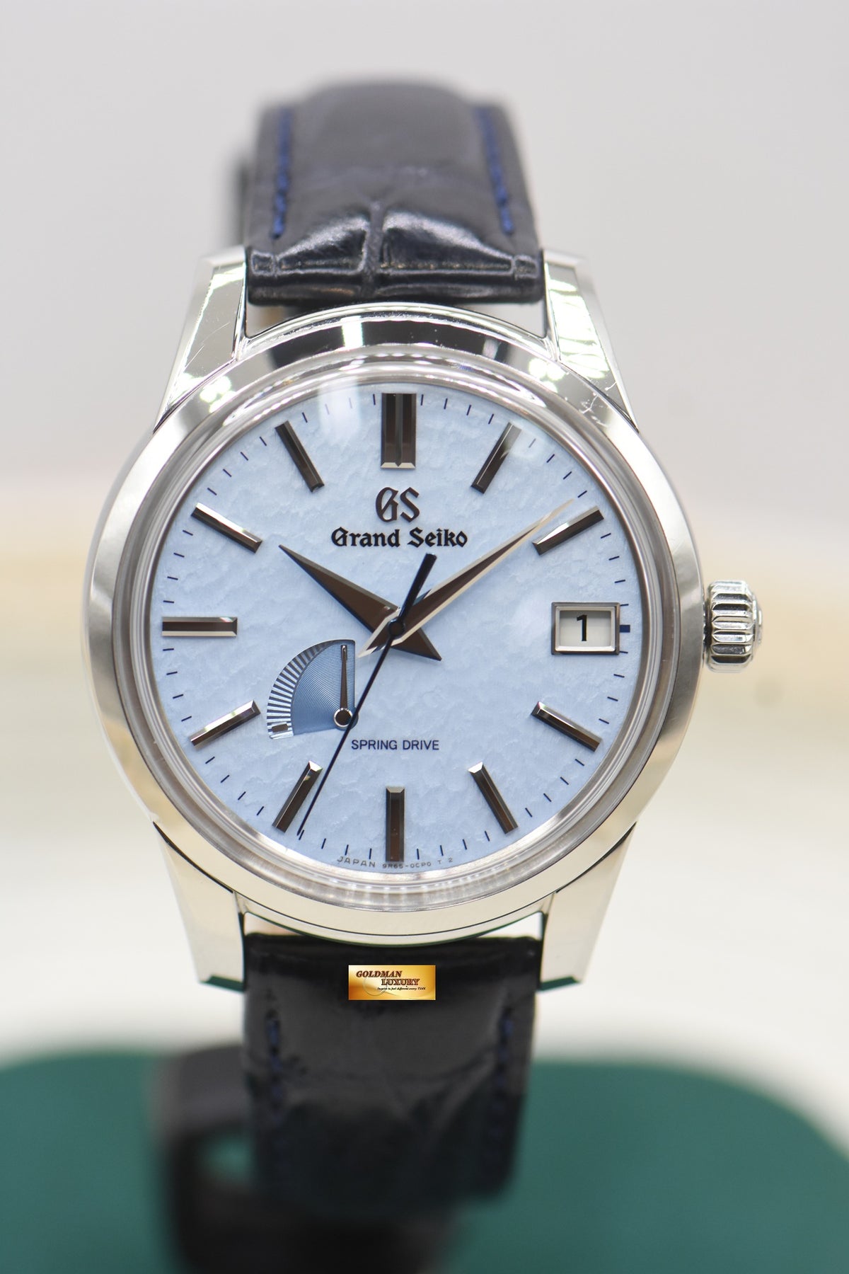 GRAND SEIKO ELEGANCE COLLECTION SPRING DRIVE BLUE SNOWFLAKE 3 DAYS POWER RESERVE AUTOMATIC SBGA407 (MINT)