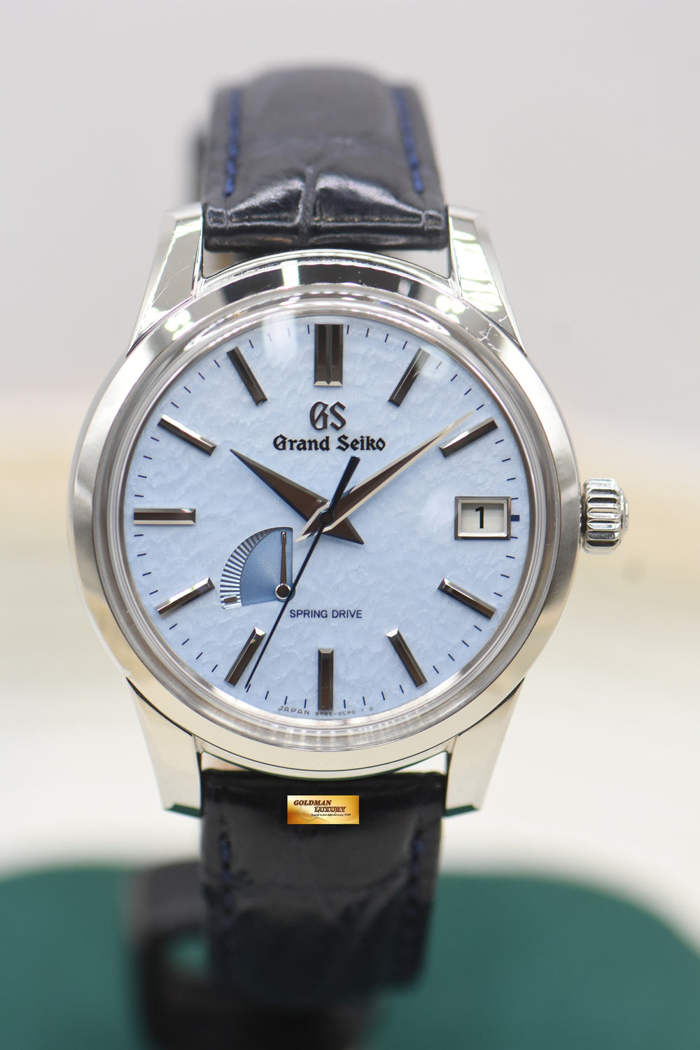 GRAND SEIKO ELEGANCE COLLECTION SPRING DRIVE BLUE SNOWFLAKE 3 DAYS POWER RESERVE AUTOMATIC SBGA407 (MINT)