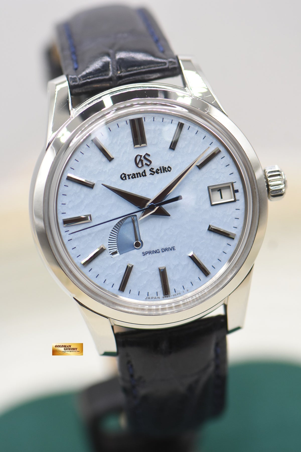 GRAND SEIKO ELEGANCE COLLECTION SPRING DRIVE BLUE SNOWFLAKE 3 DAYS POWER RESERVE AUTOMATIC SBGA407 (MINT)