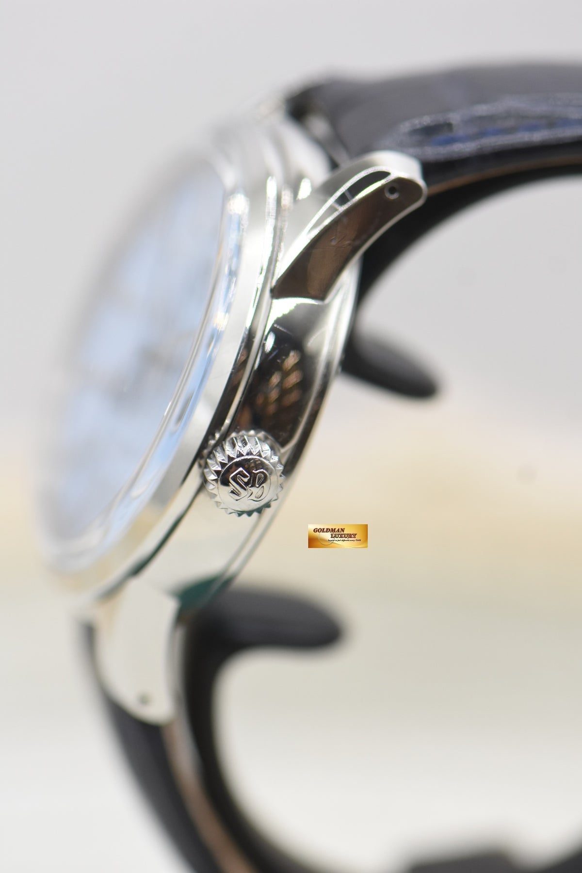 GRAND SEIKO ELEGANCE COLLECTION SPRING DRIVE BLUE SNOWFLAKE 3 DAYS POWER RESERVE AUTOMATIC SBGA407 (MINT)