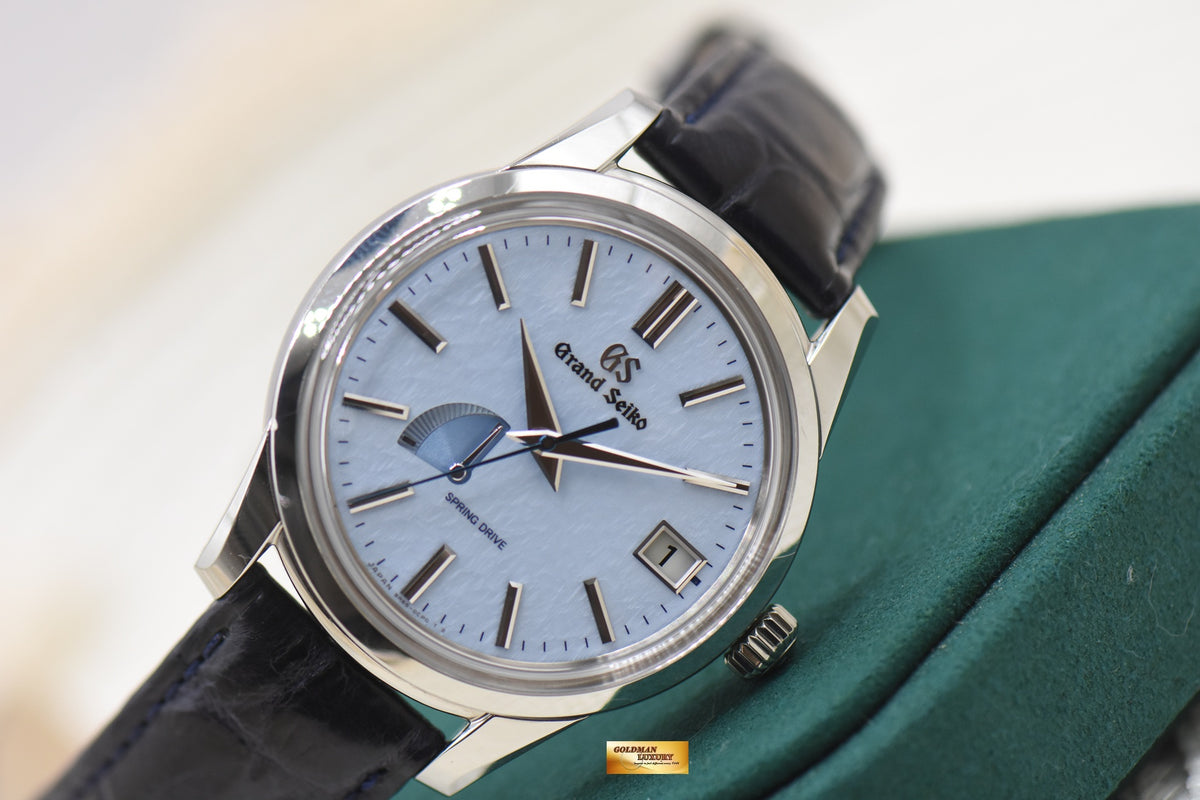 GRAND SEIKO ELEGANCE COLLECTION SPRING DRIVE BLUE SNOWFLAKE 3 DAYS POWER RESERVE AUTOMATIC SBGA407 (MINT)