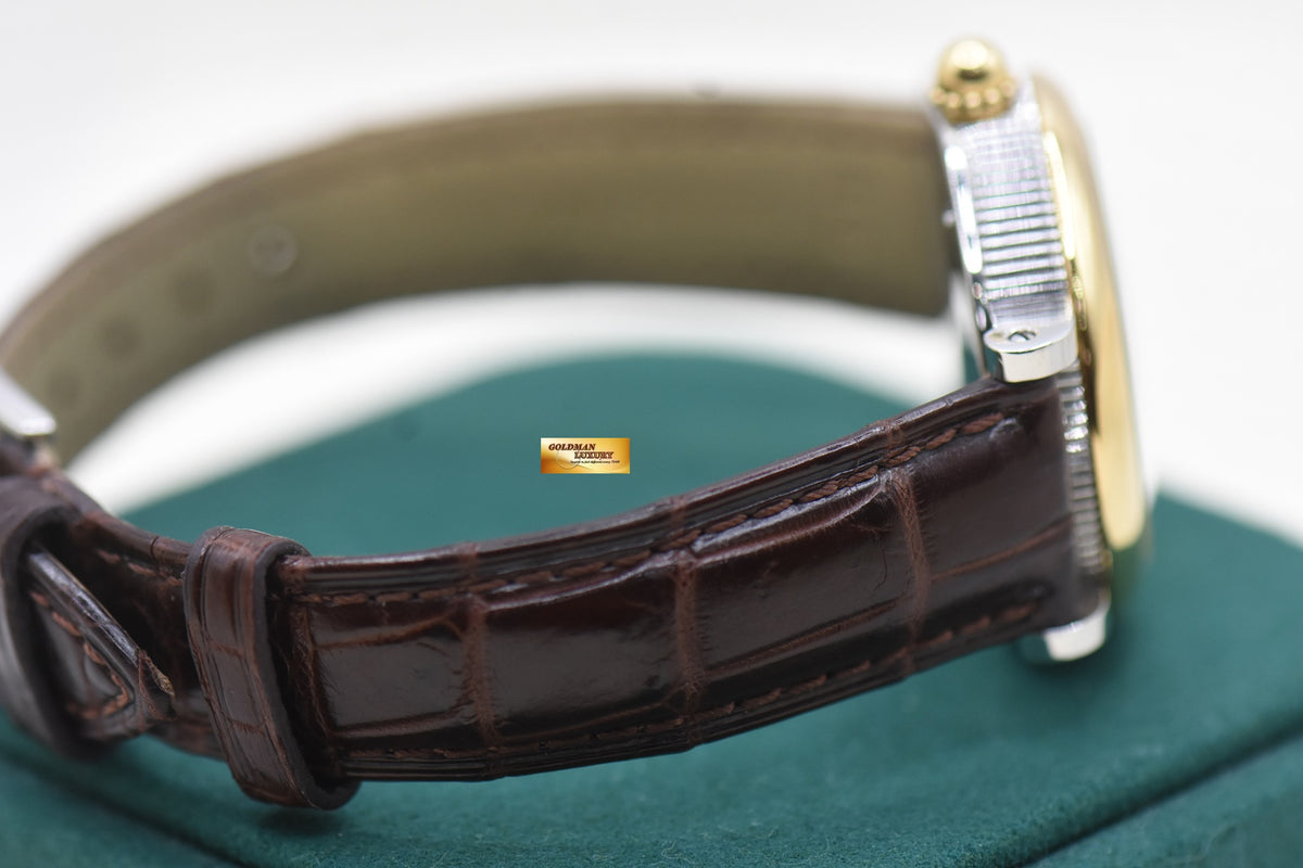 [SOLD] GERALD GENTA RETRO FANTASY DONALD DUCK MOP RETROGRADE BASEBALL JUMPING HOUR 34mm HALF-GOLD AUTOMATIC G3612.7