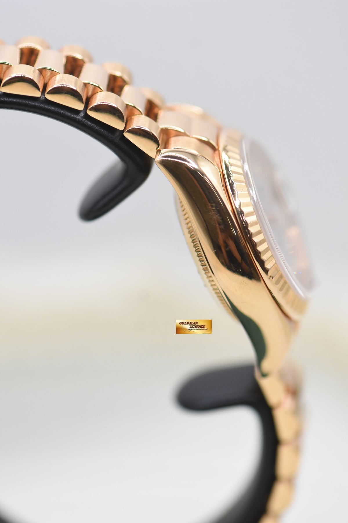 ROLEX OYSTER DATEJUST 26mm LADIES ROSE GOLD PRESIDENT BRACELET METERORITE DIAMOND DIAL 179175 (MINT)