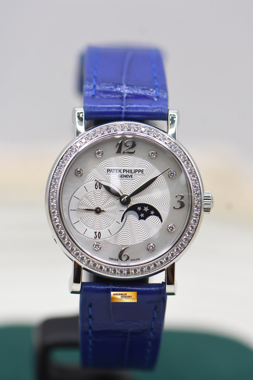 PATEK PHILIPPE CALATRAVA MOONPHASE LADIES 31mm WHITE GOLD DIAMOND MANUAL 4958G (MINT)